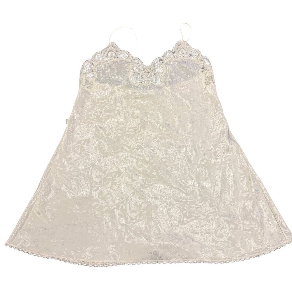 VTG Lucie Ann II Ivory Lace Slip Dress USA  Romantic Lingerie Nightgown Set MED